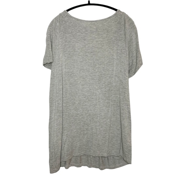 Flats and Heels Gray Studded Embroidered Short Sleeve Shirt Size Large - Picture 5 of 6